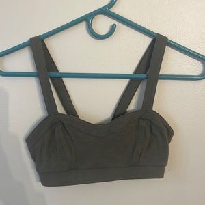 Army green bra top